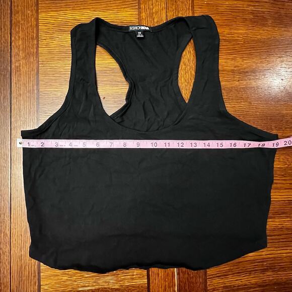 Fashion Nova Kendra Crop Top Black Racerback Plus Size 2X Womens Trendy Casual - Picture 5 of 10